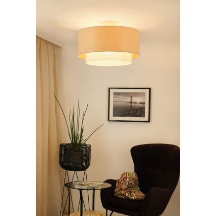 Brilagi - Candeeiro integrado ARIZONA BOHO 1xE27/15W/230V diâmetro 60 cm bege