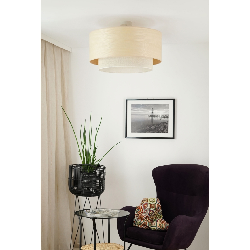 Brilagi - Candeeiro integrado ARIZONA BOHO 1xE27/15W/230V diâmetro 60 cm bege