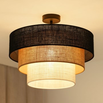 Brilagi - Candeeiro integrado ASPEN LUNETA 1xE27/15W/230V diâmetro 45 cm preto/bege/creme