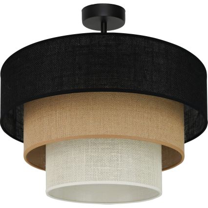 Brilagi - Candeeiro integrado ASPEN LUNETA 1xE27/15W/230V diâmetro 45 cm preto/bege/creme