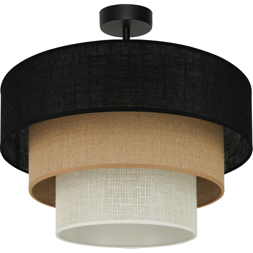 Brilagi - Candeeiro integrado ASPEN LUNETA 1xE27/15W/230V diâmetro 45 cm preto/bege/creme