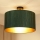 Brilagi - Candeeiro integrado BOSTON ROLLER 1xE27/15W/230V diâmetro 45 cm palha verde/dourado