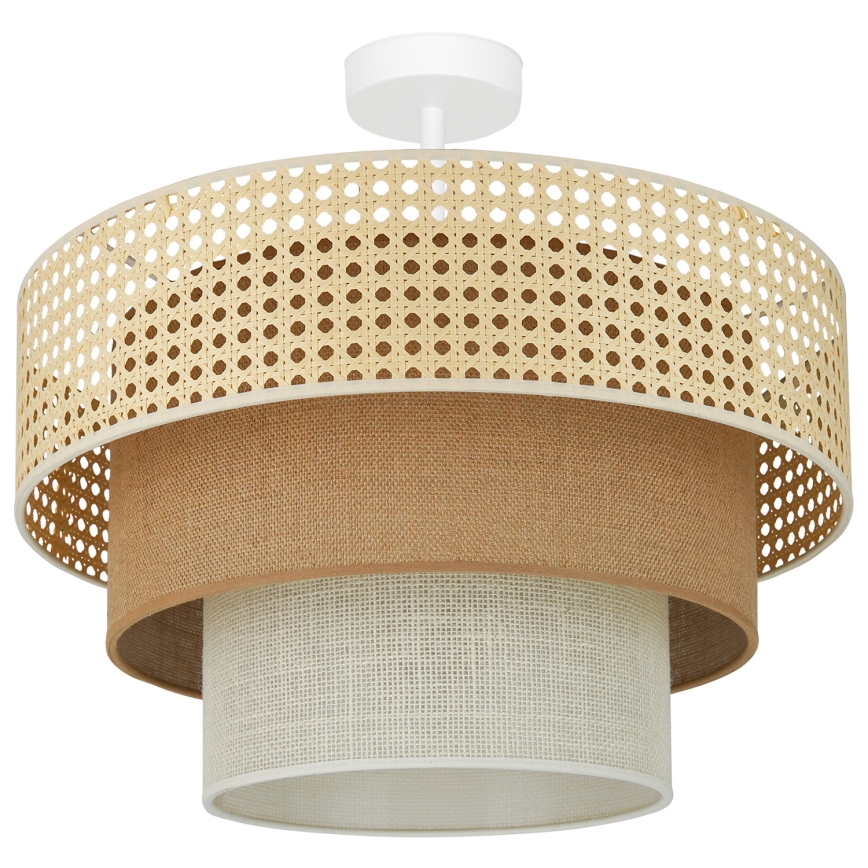 Brilagi - Candeeiro integrado CEDAR LUNETA 1xE27/15W/230V diâmetro 45 cm bege/castanho/creme