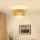 Brilagi - Candeeiro integrado CEDAR LUNETA 1xE27/15W/230V diâmetro 45 cm bege/castanho/creme