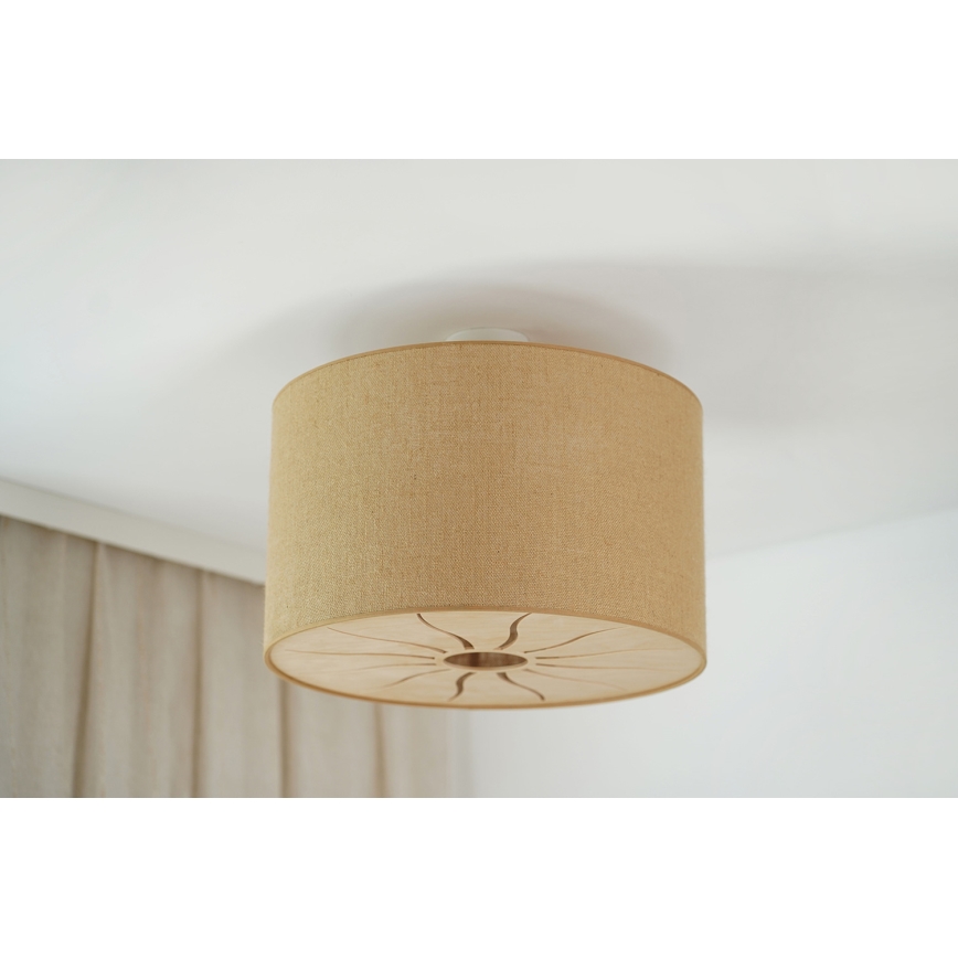Brilagi - Candeeiro integrado COUNTRY ROLLER 1xE27/15W/230V diâmetro 45 cm bege
