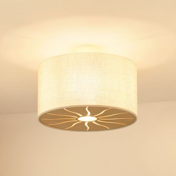 Brilagi - Candeeiro integrado COUNTRY ROLLER 1xE27/15W/230V diâmetro 45 cm creme