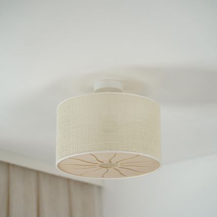 Brilagi - Candeeiro integrado COUNTRY ROLLER 1xE27/15W/230V diâmetro 45 cm creme