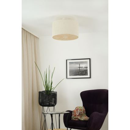 Brilagi - Candeeiro integrado COUNTRY ROLLER 1xE27/15W/230V diâmetro 45 cm creme