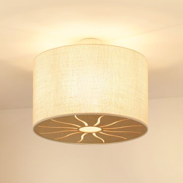 Brilagi - Candeeiro integrado COUNTRY ROLLER 1xE27/15W/230V diâmetro 50 cm creme