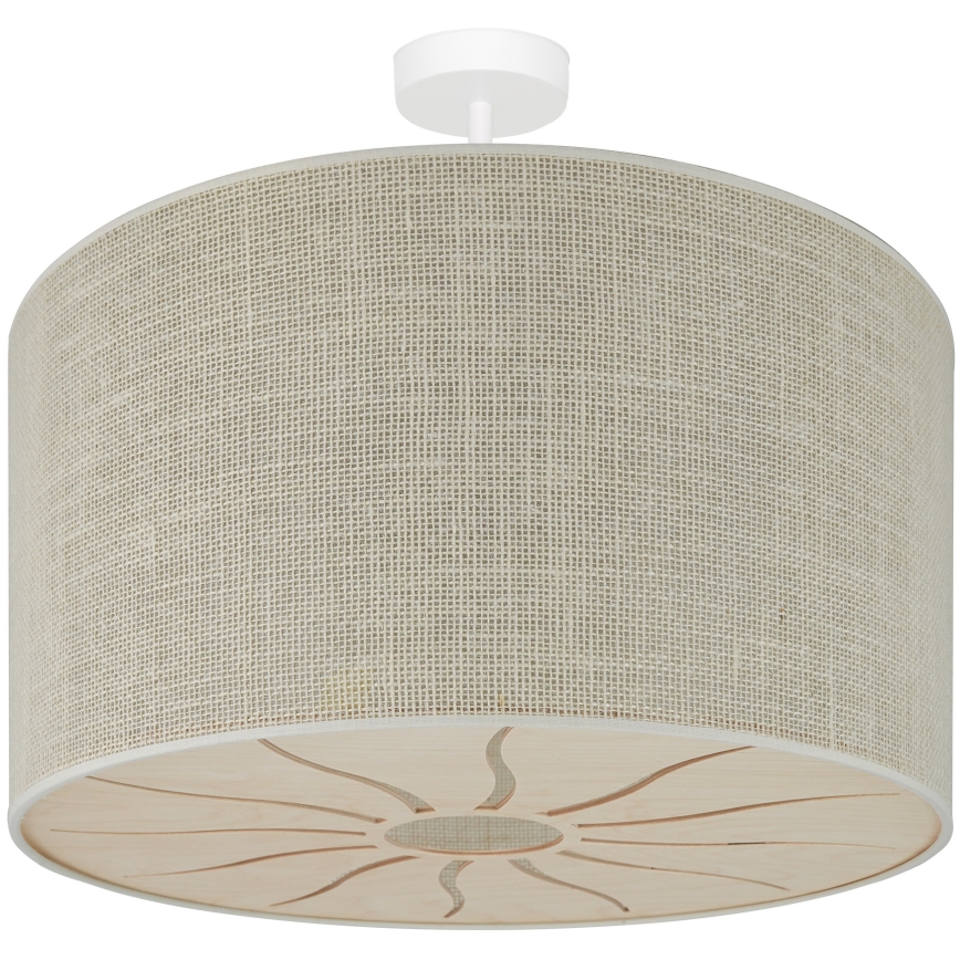 Brilagi - Candeeiro integrado COUNTRY ROLLER 1xE27/15W/230V diâmetro 50 cm creme