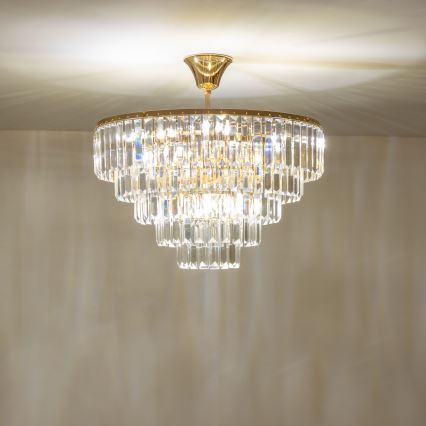 Brilagi - Candeeiro integrado CRYSTAL 5xE14/40W/230V dourado