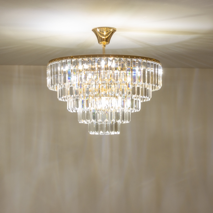 Brilagi - Candeeiro integrado CRYSTAL 5xE14/40W/230V dourado