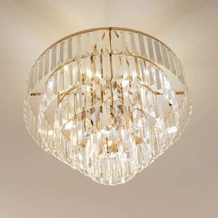Brilagi - Candeeiro integrado CRYSTAL 5xE14/40W/230V dourado
