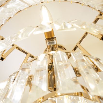 Brilagi - Candeeiro integrado CRYSTAL 5xE14/40W/230V dourado