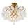Brilagi - Candeeiro integrado CRYSTAL 6xE14/60W/230V bronze