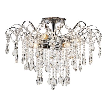 Brilagi - Candeeiro integrado CRYSTAL 6xE14/60W/230V cromado brilhante