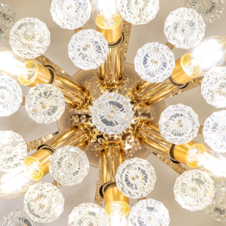 Brilagi - Candeeiro integrado CRYSTAL 6xE14/60W/230V dourado