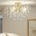 Brilagi - Candeeiro integrado CRYSTAL 6xE14/60W/230V dourado