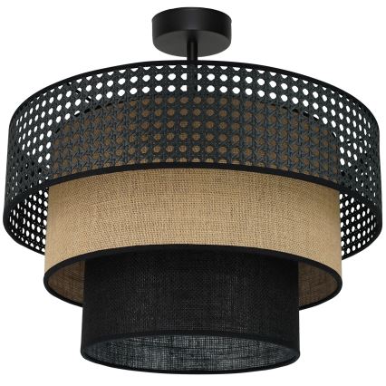 Brilagi - Candeeiro integrado DAKOTA LUNETA 1xE27/15W/230V diâmetro 45 cm preto/bege