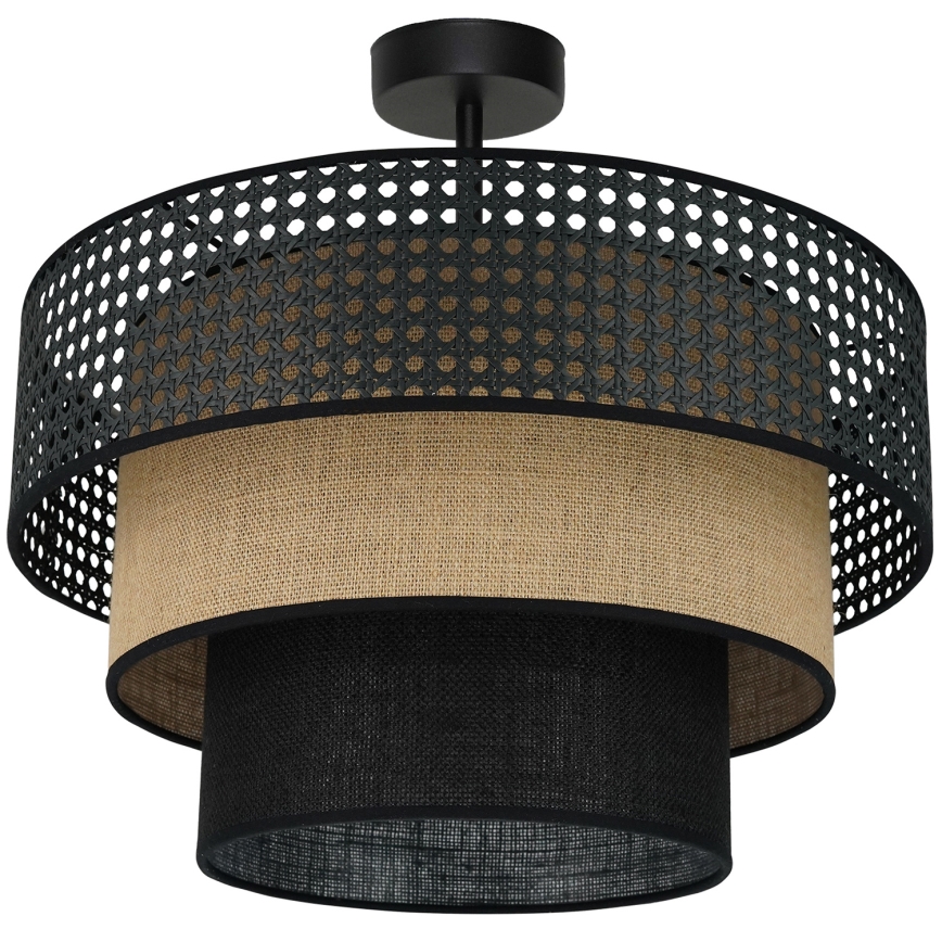 Brilagi - Candeeiro integrado DAKOTA LUNETA 1xE27/15W/230V diâmetro 45 cm preto/bege