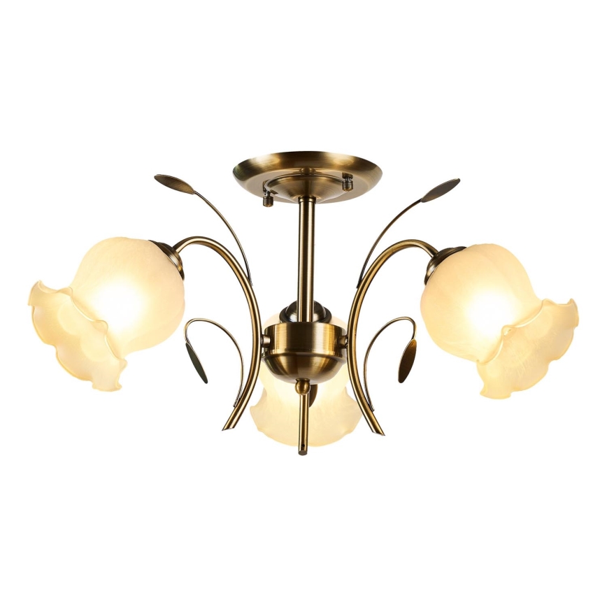Brilagi - Candeeiro integrado FLORA 3xE14/60W/230V bronze