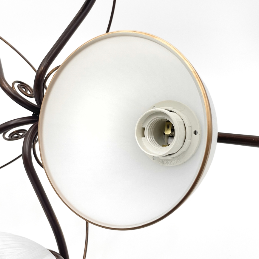 Brilagi - Candeeiro  integrado LED ANTICO 5xE27/60W/230V bronze pátina