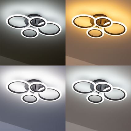 Brilagi - Candeeiro integrado LED com regulação ORBITS LED/50W/230V 3000-6500K antracite + comando