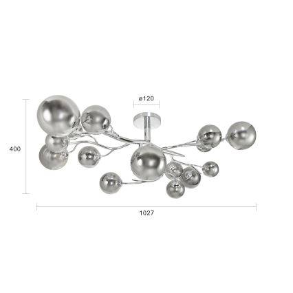 Brilagi - Candeeiro  integrado LED MISTEL 15xG9/3W/230V cromado brilhante/fumado