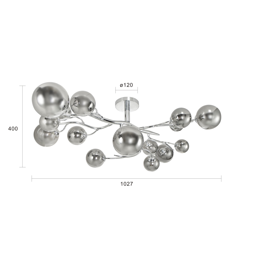 Brilagi - Candeeiro  integrado LED MISTEL 15xG9/3W/230V cromado brilhante/fumado