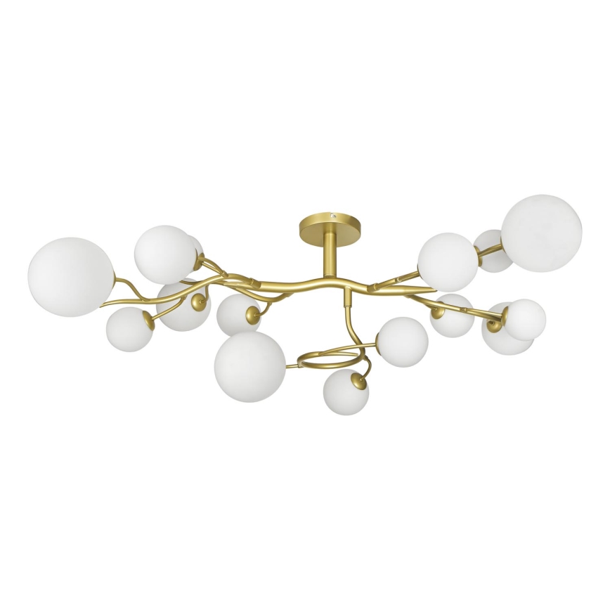 Brilagi - Candeeiro  integrado LED MISTEL 15xG9/3W/230V dourado/branco