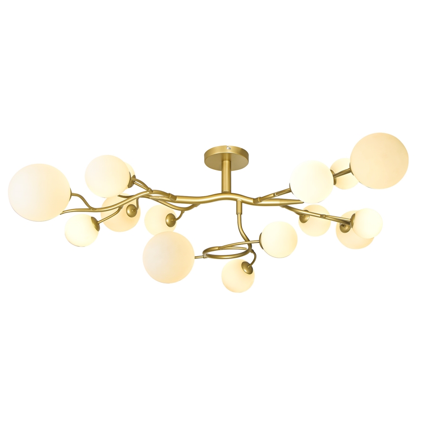 Brilagi - Candeeiro  integrado LED MISTEL 15xG9/3W/230V dourado/branco