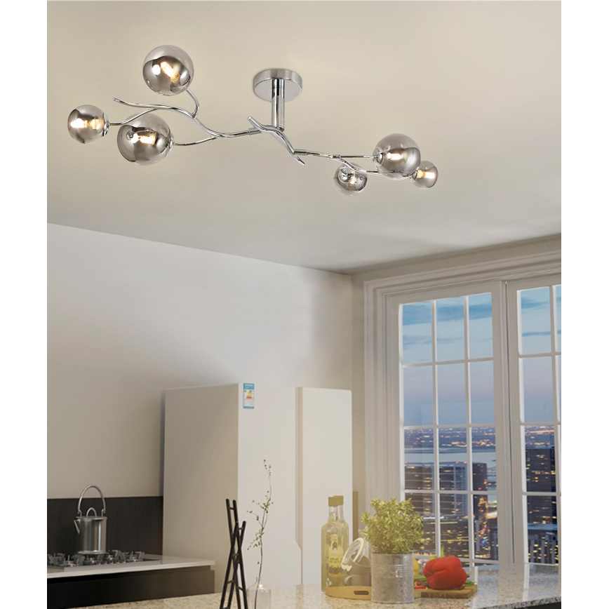 Brilagi - Candeeiro  integrado LED MISTEL 6xG9/3W/230V cromado brilhante/fumado