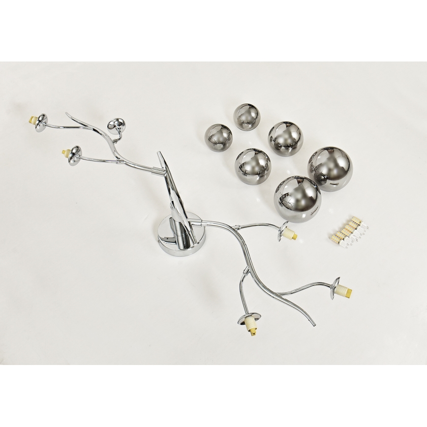 Brilagi - Candeeiro  integrado LED MISTEL 6xG9/3W/230V cromado brilhante/fumado