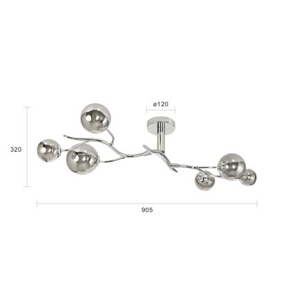 Brilagi - Candeeiro  integrado LED MISTEL 6xG9/3W/230V cromado brilhante/fumado