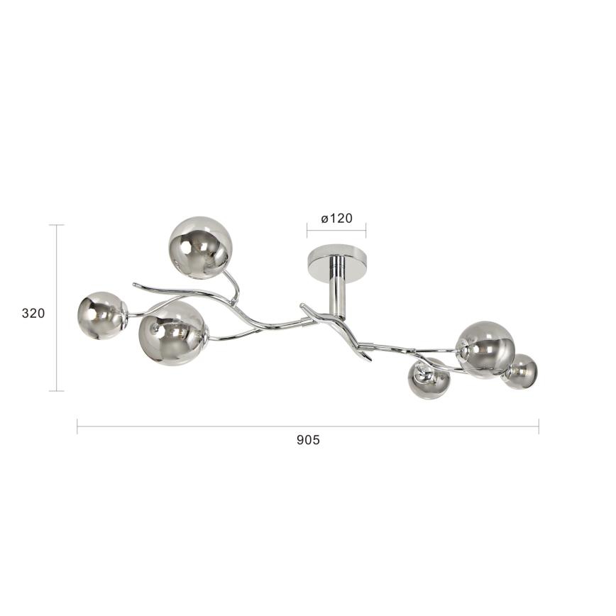 Brilagi - Candeeiro  integrado LED MISTEL 6xG9/3W/230V cromado brilhante/fumado
