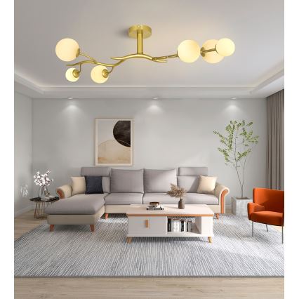 Brilagi - Candeeiro  integrado LED MISTEL 6xG9/3W/230V dourado/branco