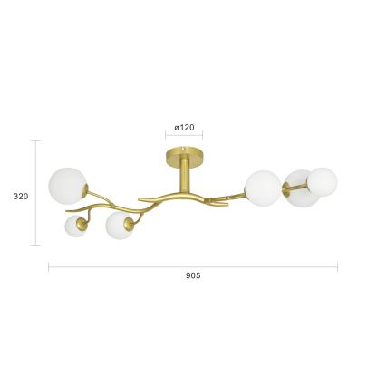 Brilagi - Candeeiro  integrado LED MISTEL 6xG9/3W/230V dourado/branco
