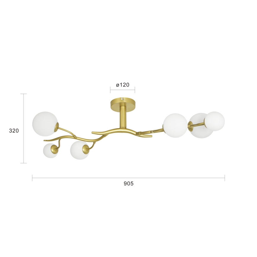 Brilagi - Candeeiro  integrado LED MISTEL 6xG9/3W/230V dourado/branco