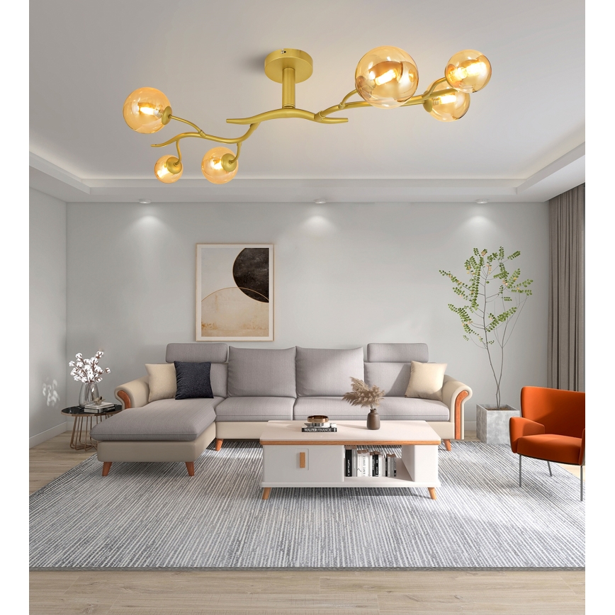 Brilagi - Candeeiro  integrado LED MISTEL 6xG9/3W/230V dourado