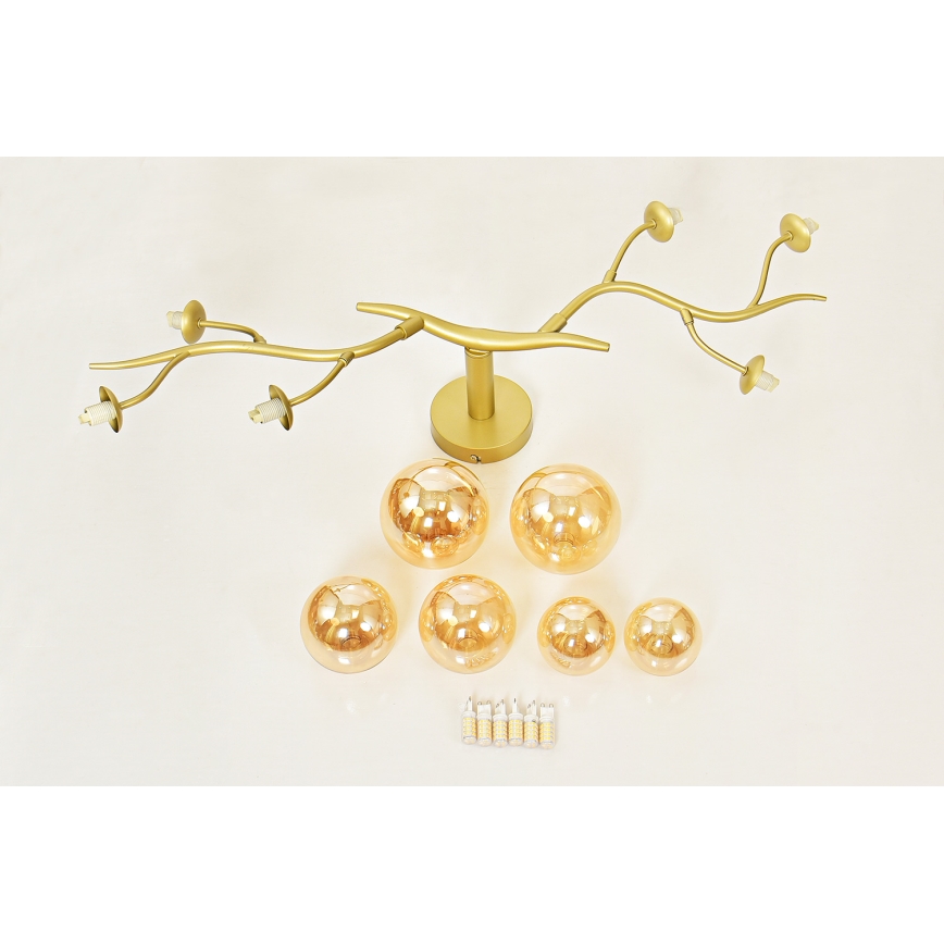 Brilagi - Candeeiro  integrado LED MISTEL 6xG9/3W/230V dourado