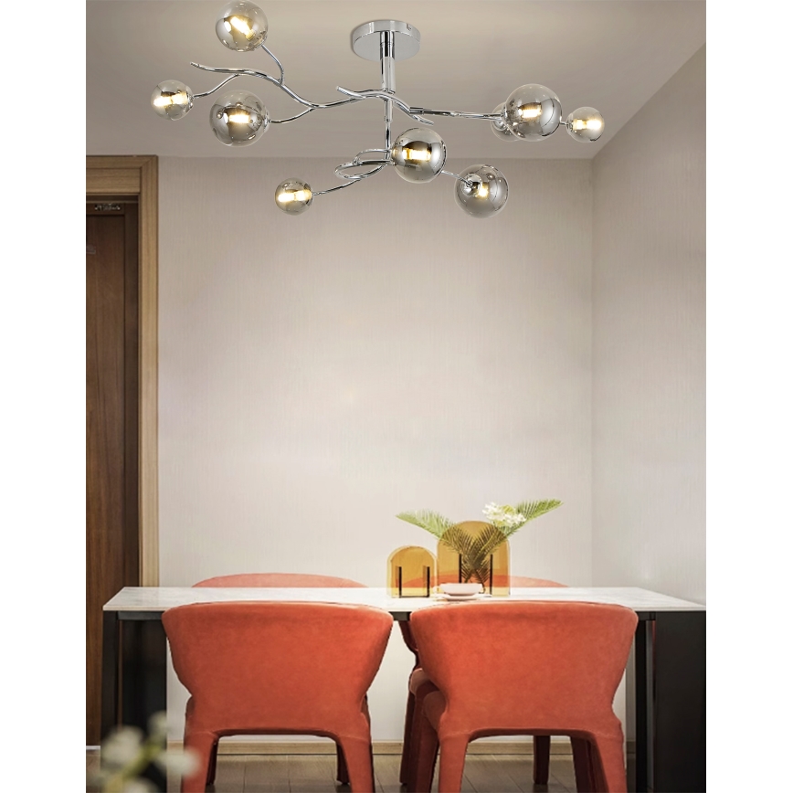 Brilagi - Candeeiro  integrado LED MISTEL 9xG9/3W/230V cromado brilhante/fumado