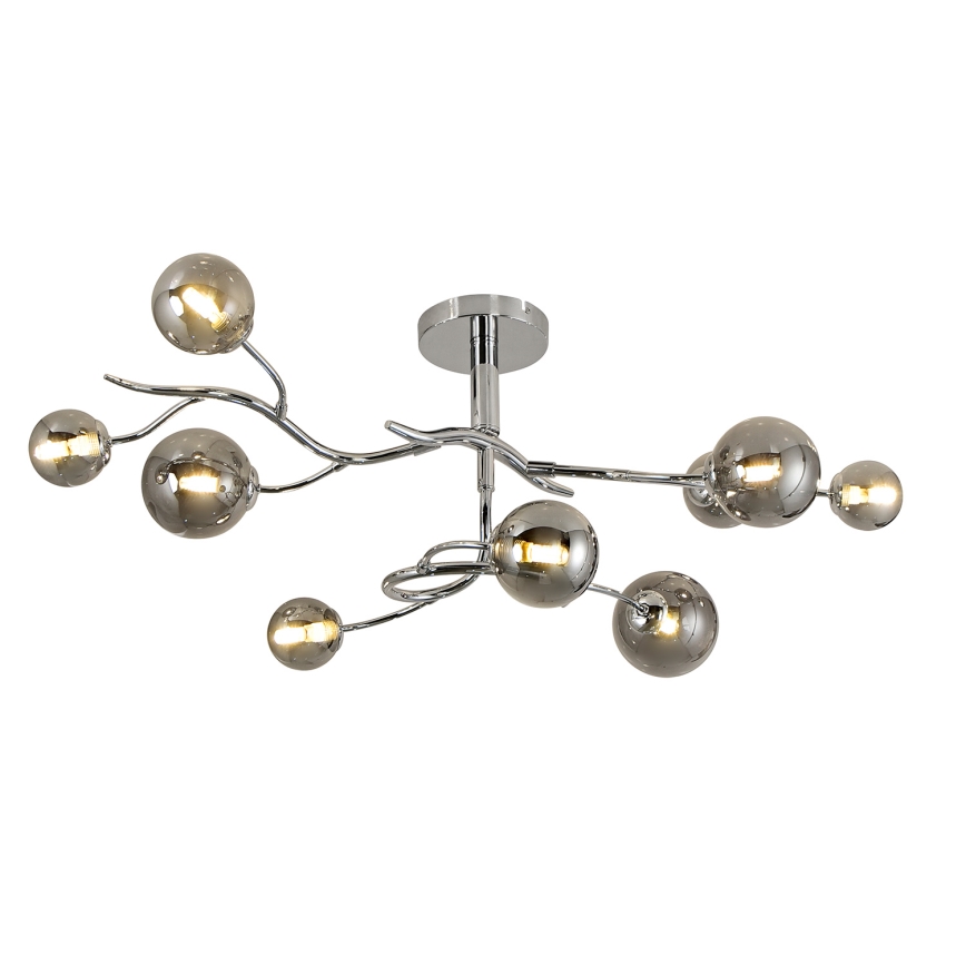 Brilagi - Candeeiro  integrado LED MISTEL 9xG9/3W/230V cromado brilhante/fumado