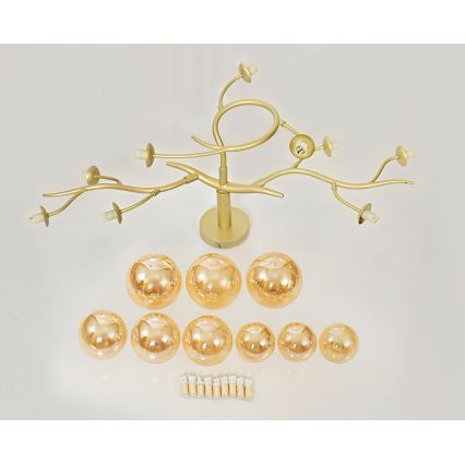 Brilagi - Candeeiro  integrado LED MISTEL 9xG9/3W/230V dourado