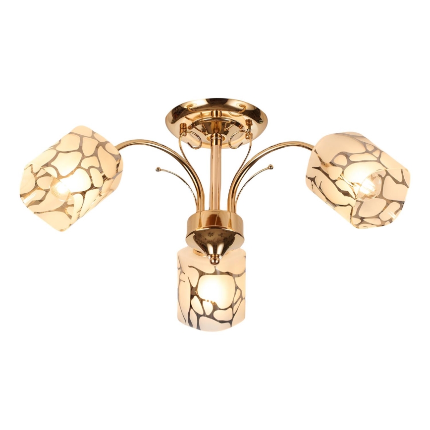 Brilagi - Candeeiro integrado MEGAPOLIS 3xE14/60W/230V dourado