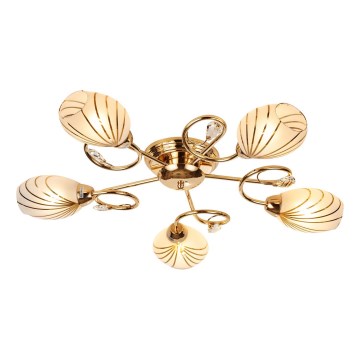Brilagi - Candeeiro integrado MEGAPOLIS 5xE14/60W/230V dourado