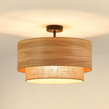 Brilagi - Candeeiro integrado MONTANA BOHO 1xE27/15W/230V diâmetro 45 cm castanho
