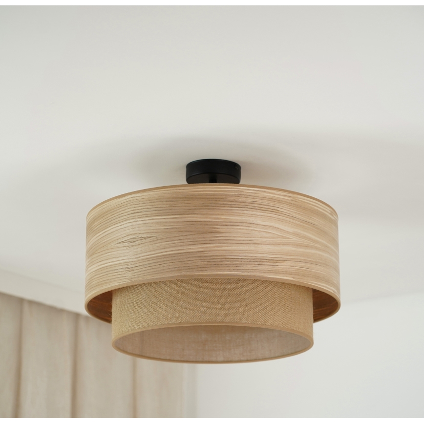 Brilagi - Candeeiro integrado MONTANA BOHO 1xE27/15W/230V diâmetro 45 cm castanho