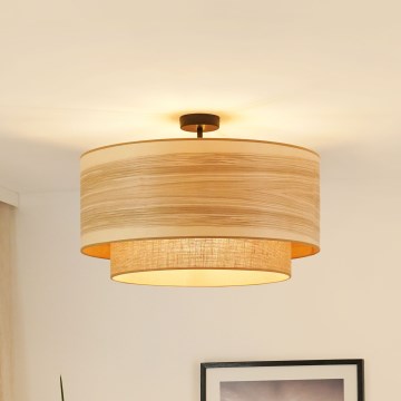 Brilagi - Candeeiro integrado MONTANA BOHO 1xE27/15W/230V diâmetro 60 cm castanho