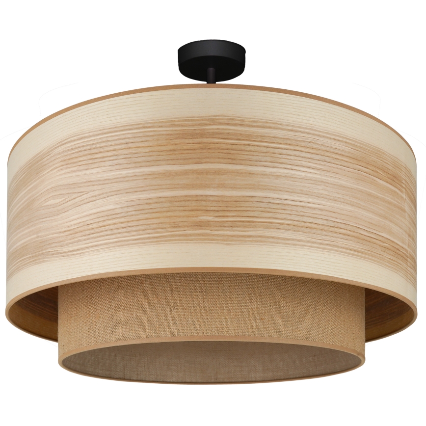 Brilagi - Candeeiro integrado MONTANA BOHO 1xE27/15W/230V diâmetro 60 cm castanho