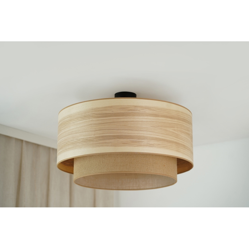 Brilagi - Candeeiro integrado MONTANA BOHO 1xE27/15W/230V diâmetro 60 cm castanho